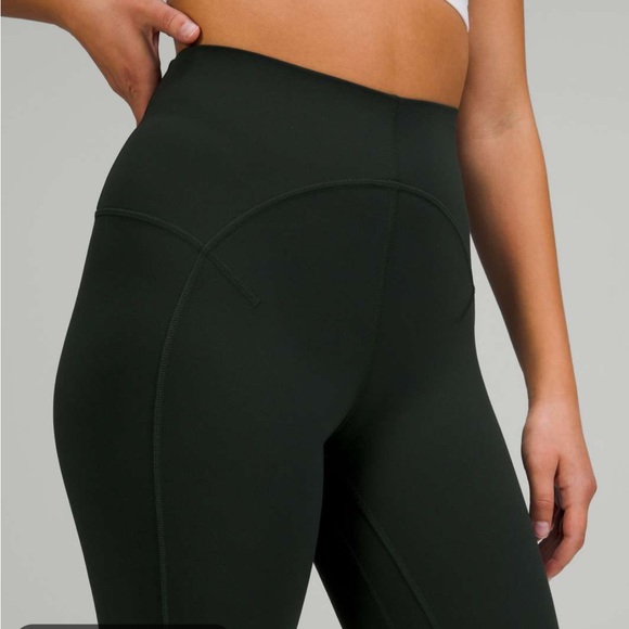 LULULEMON Unlimit HR Tight leggings 25 Forest Green Size 2 - Picture 2 of 8
